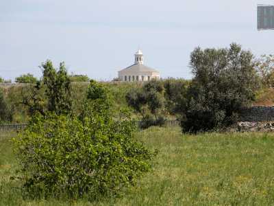 ...in altri si passeggia a pochi metri da distese profumate di margherite e papaveri da cui spunta solitaria alle nostre spalle la cupola della chiesa di Santa Fara